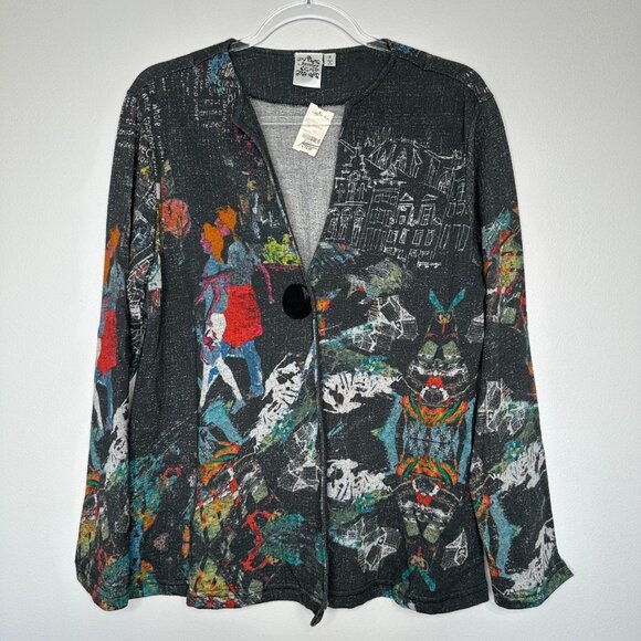 Parsley & Sage Jacket Black Art to wear Knit Small - Picture 1 of 10